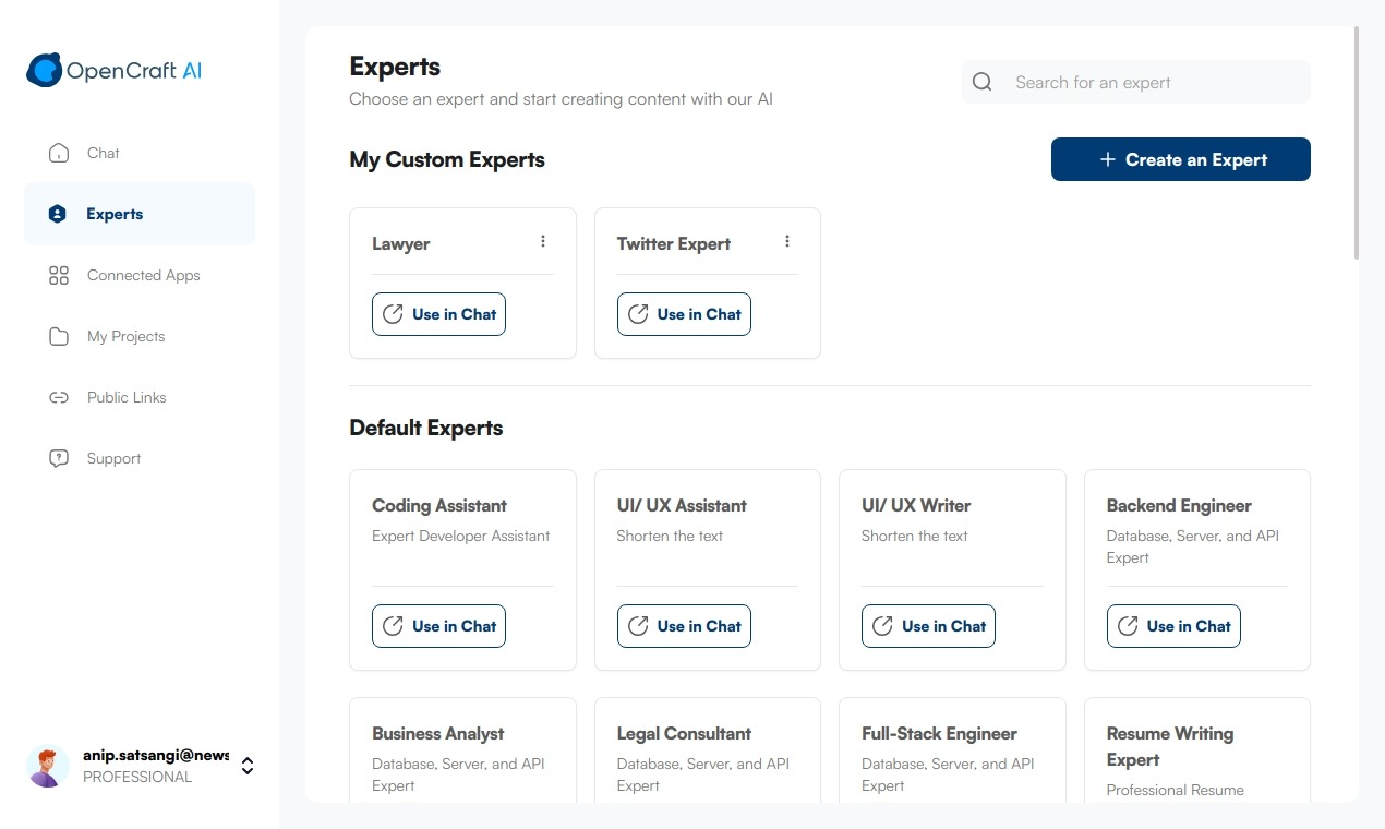 OpenCraft AI Create your Expert