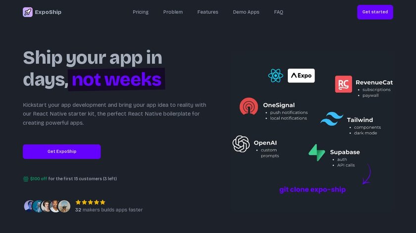 ExpoShip Landing Page