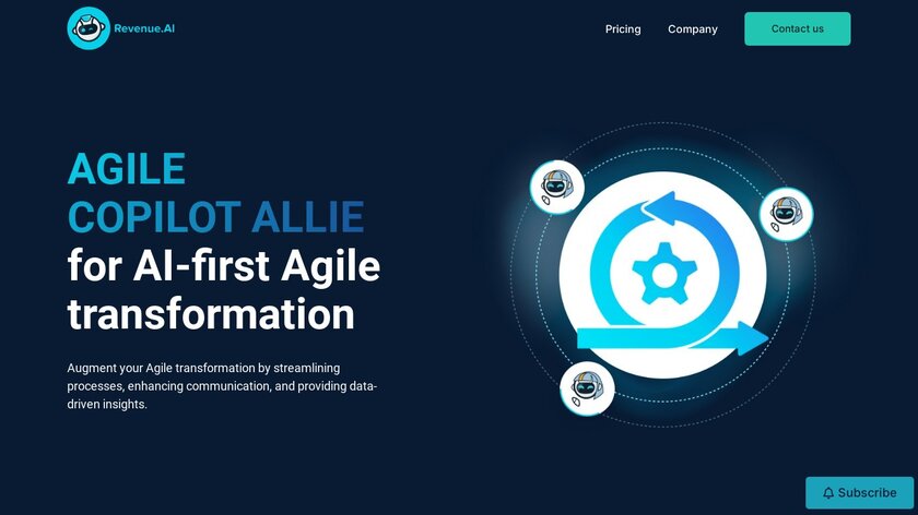 Allie by Revenue.ai Landing Page