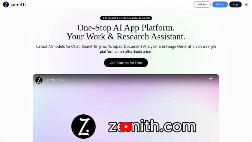 Zemith.com Landing Page