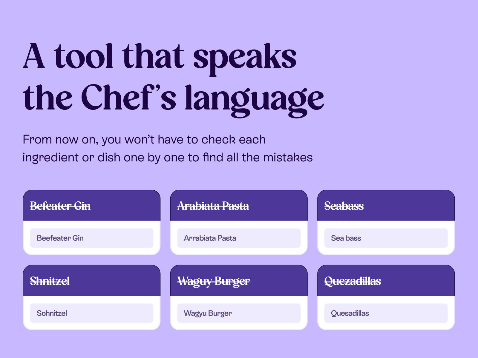 Correctify A tool that speaks the Chef's language