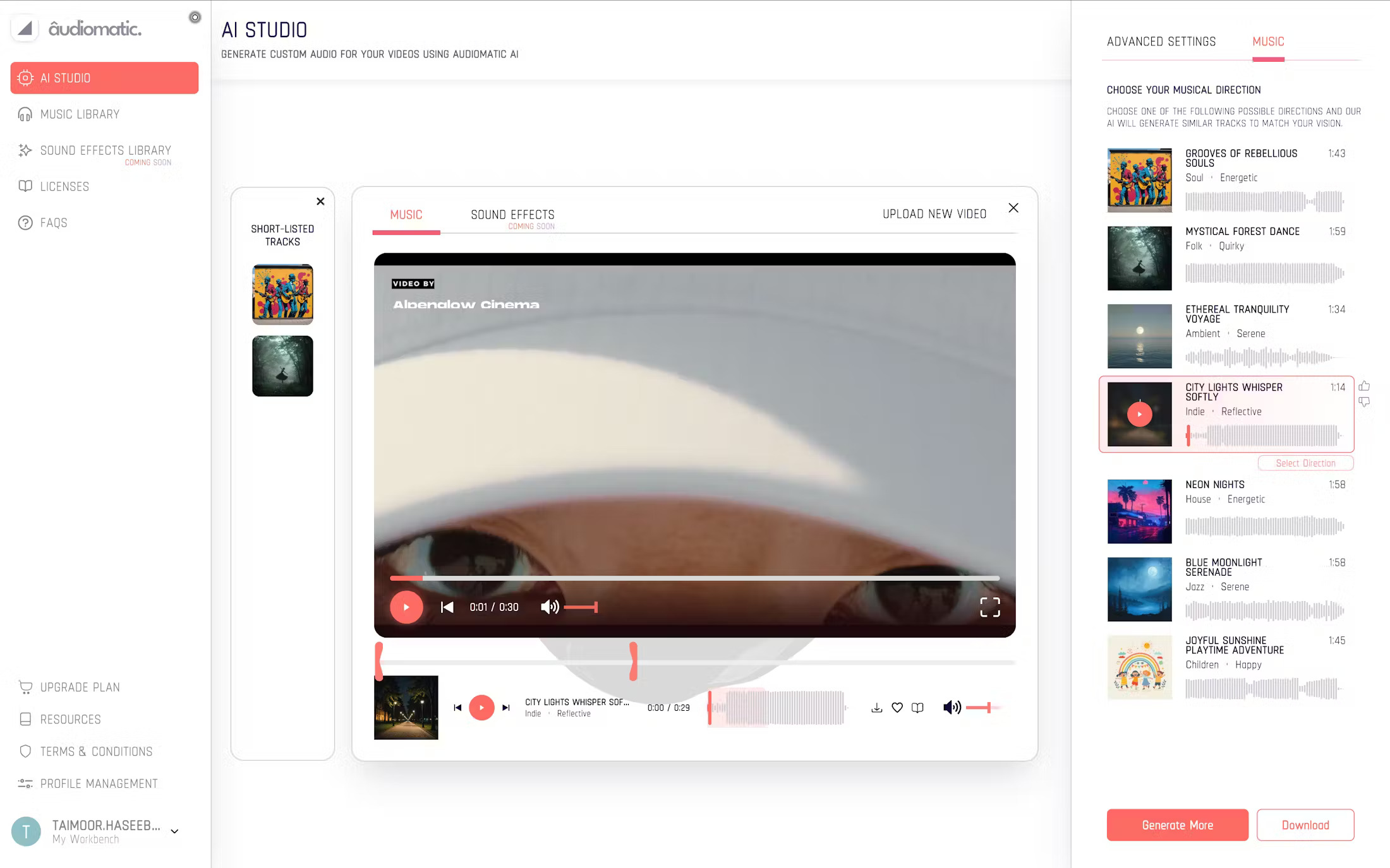 Audiomatic.io AI Studio in Action