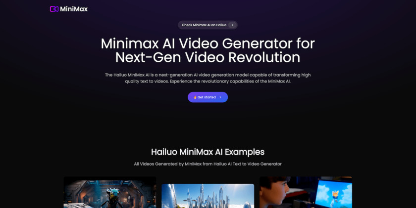 MiniMaxAI.co Landing Page
