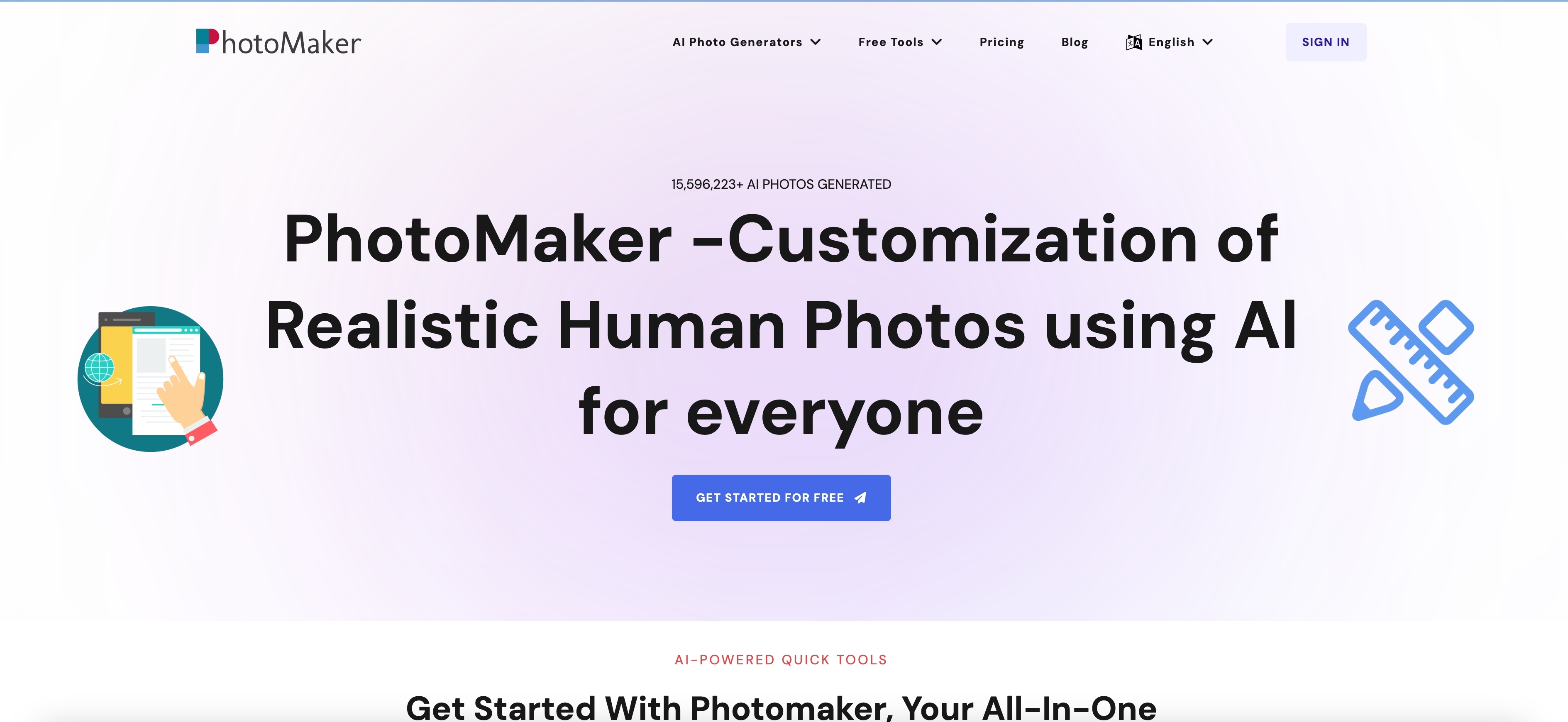 Photomaker.io home page