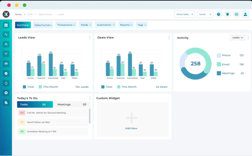 Kenyt CRM Kenyt CRM Dashboard