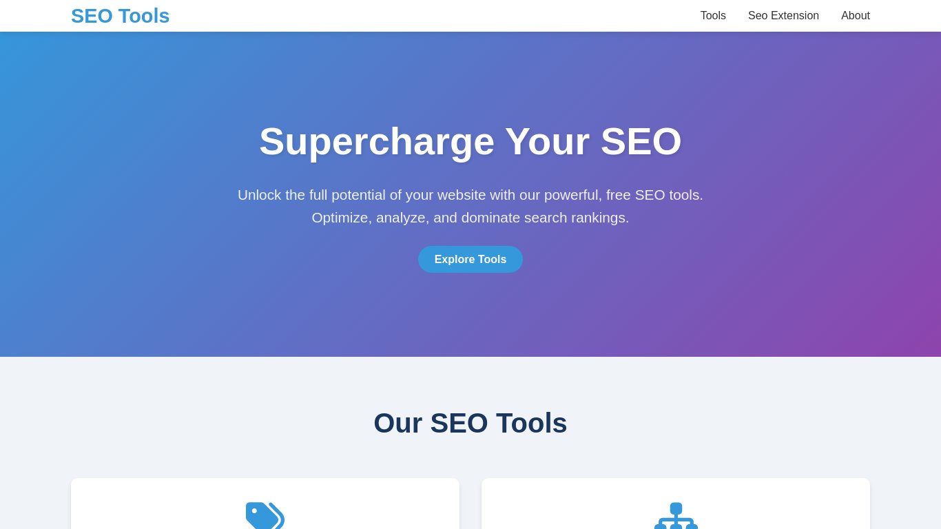 Seo Toolbox Landing page