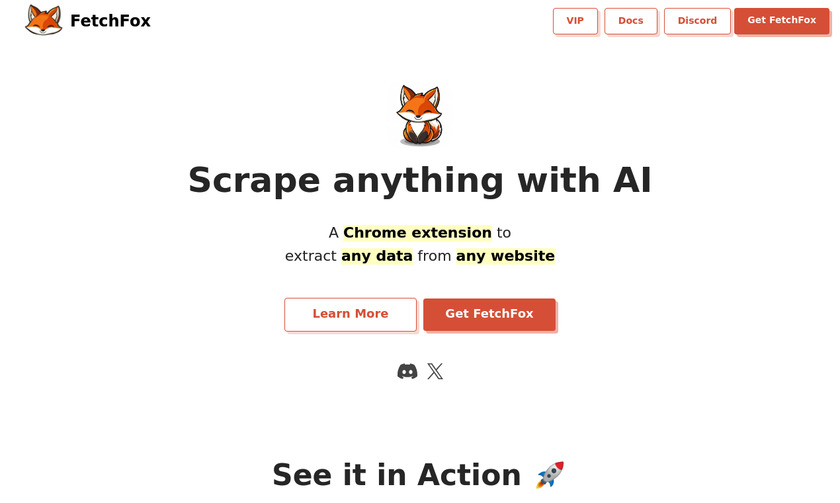 FetchFox.ai Landing Page