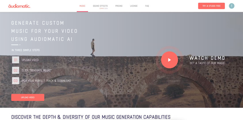 Audiomatic.io Landing Page