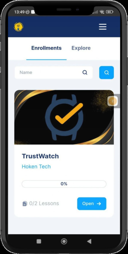 TrustWatch TrustWatch - Home screen