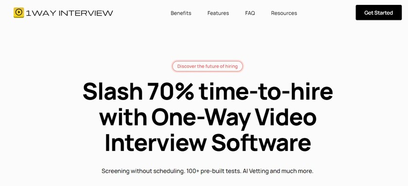 OneWayInterview Landing Page