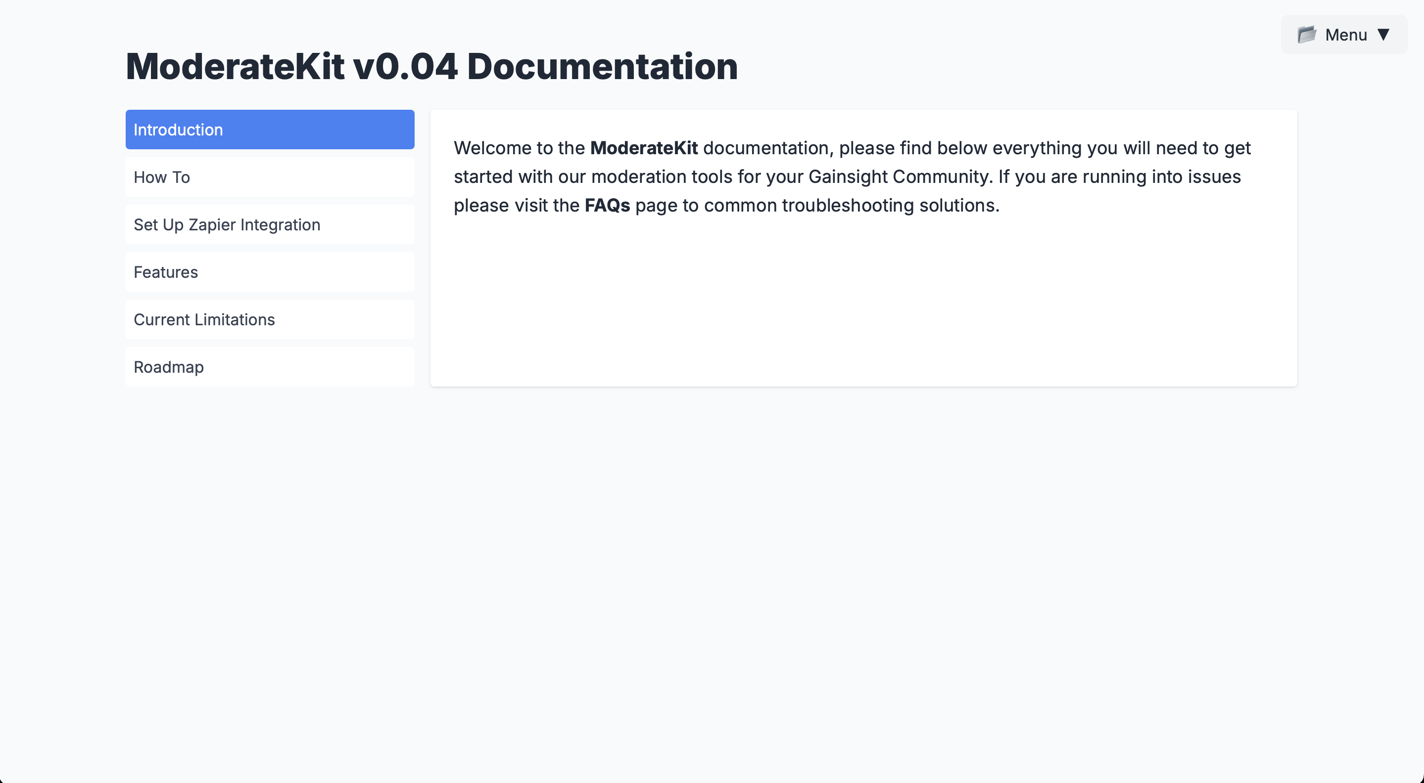 ModerateKit Get Started Docs