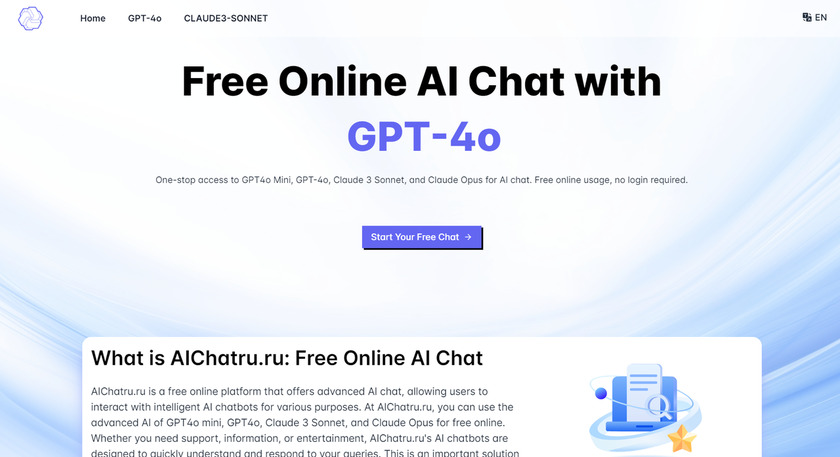 AIChatru.ru Landing Page