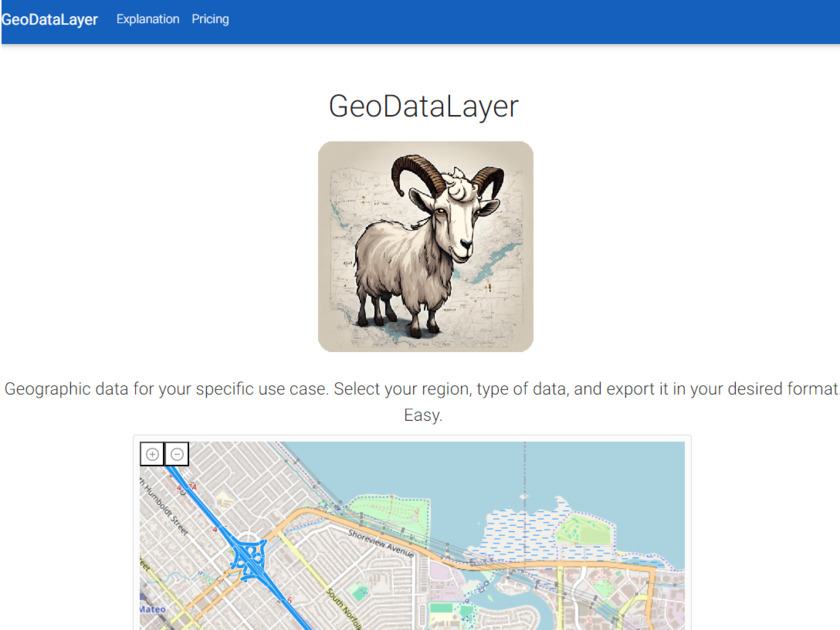 GeoDataLayer Landing Page