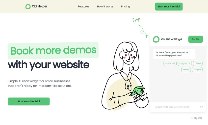 Obi Helper Landing Page