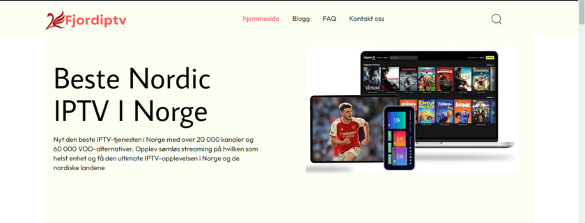 Fjordiptv Landing Page