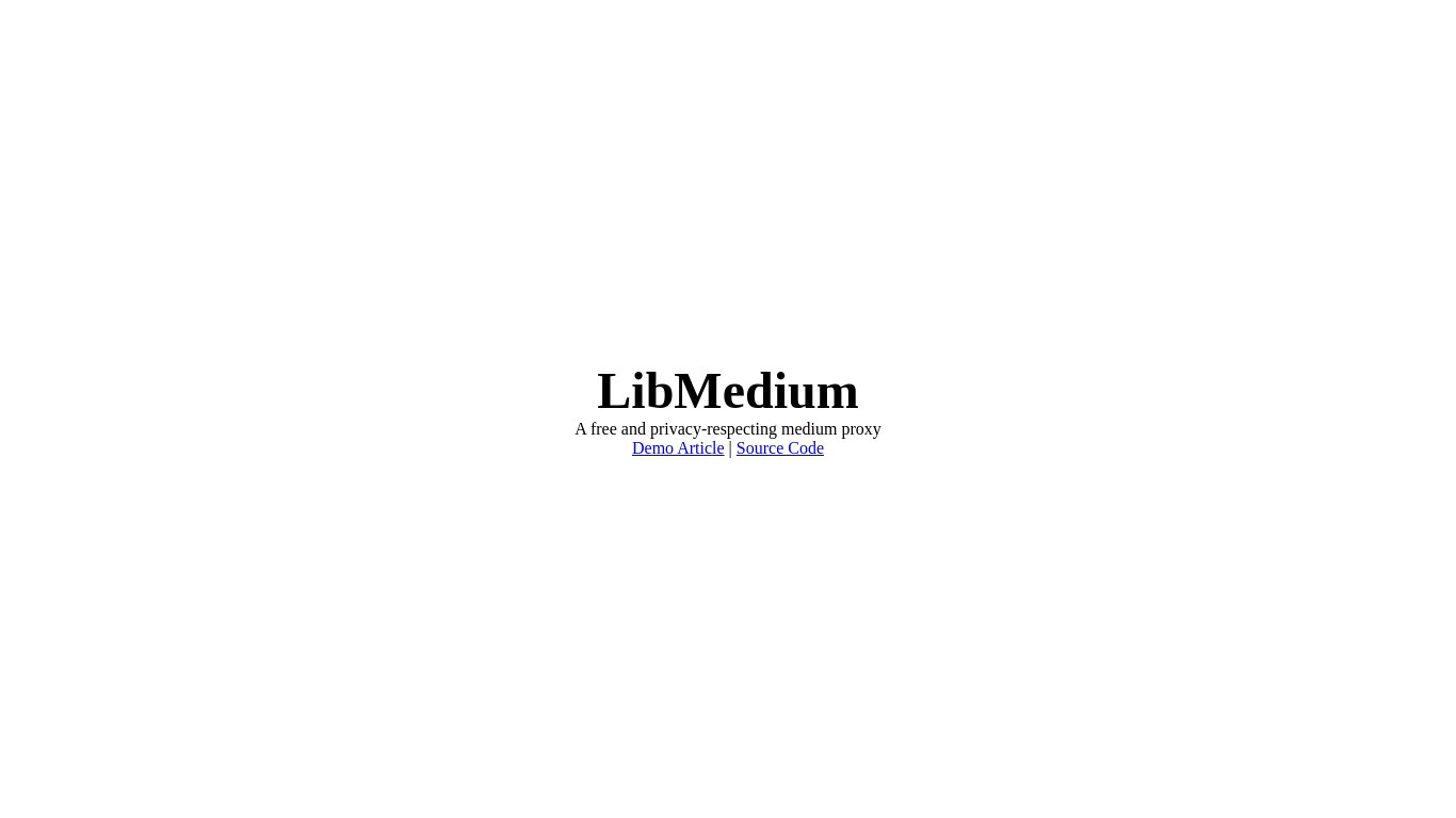 LibMedium Landing page