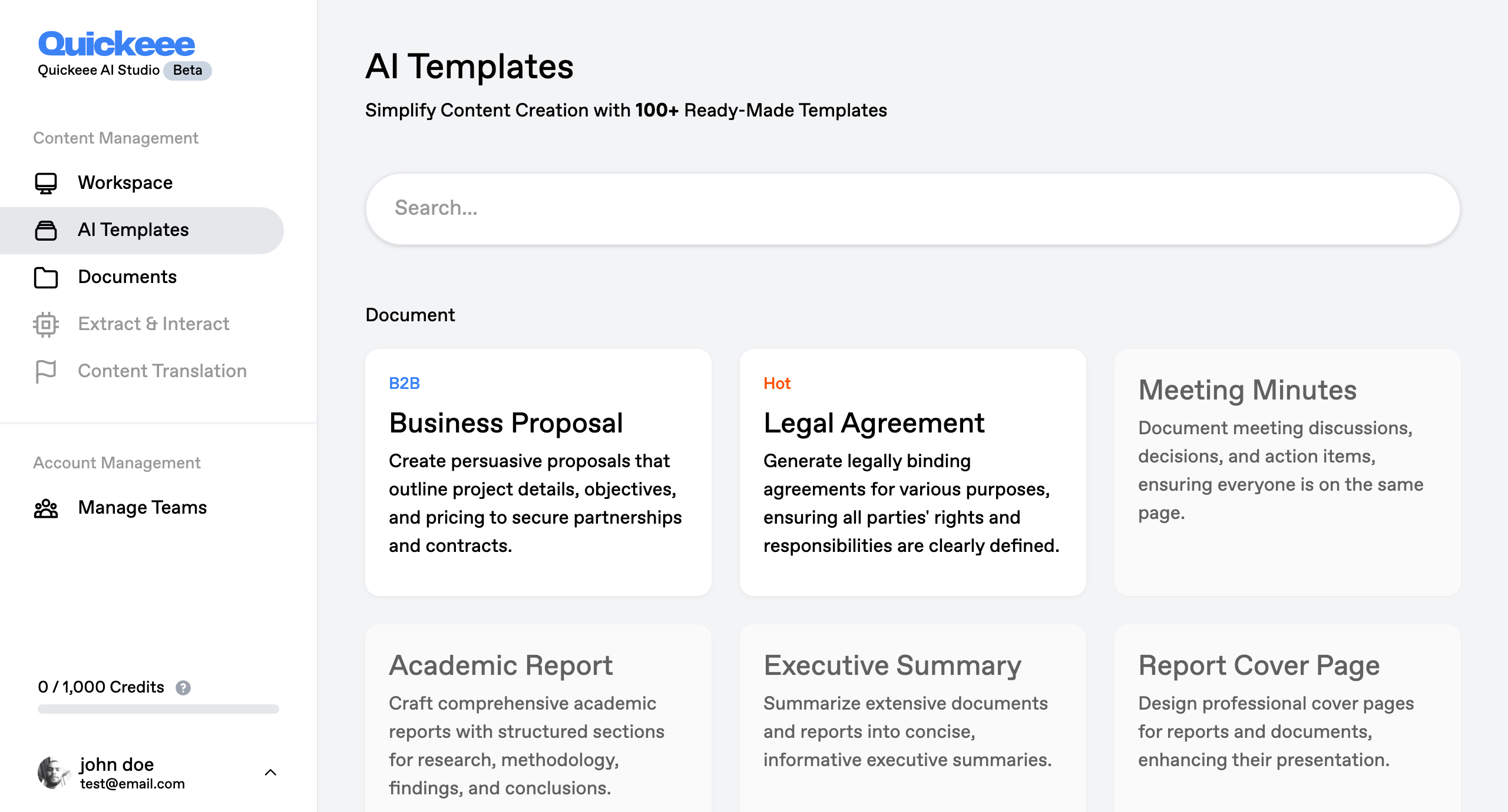 Quickeee Templates