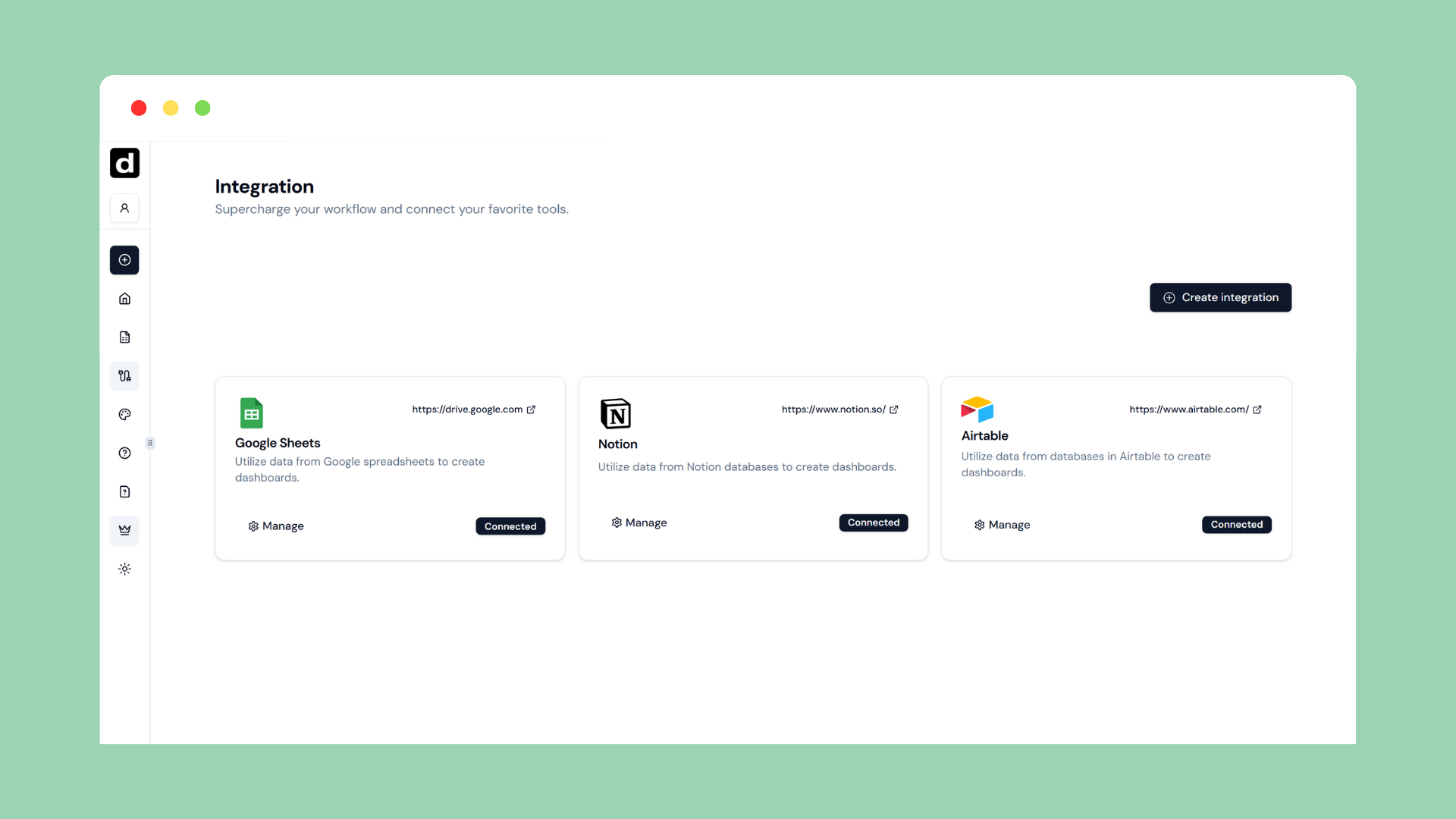 Dashbreeze Dashbreeze integrations