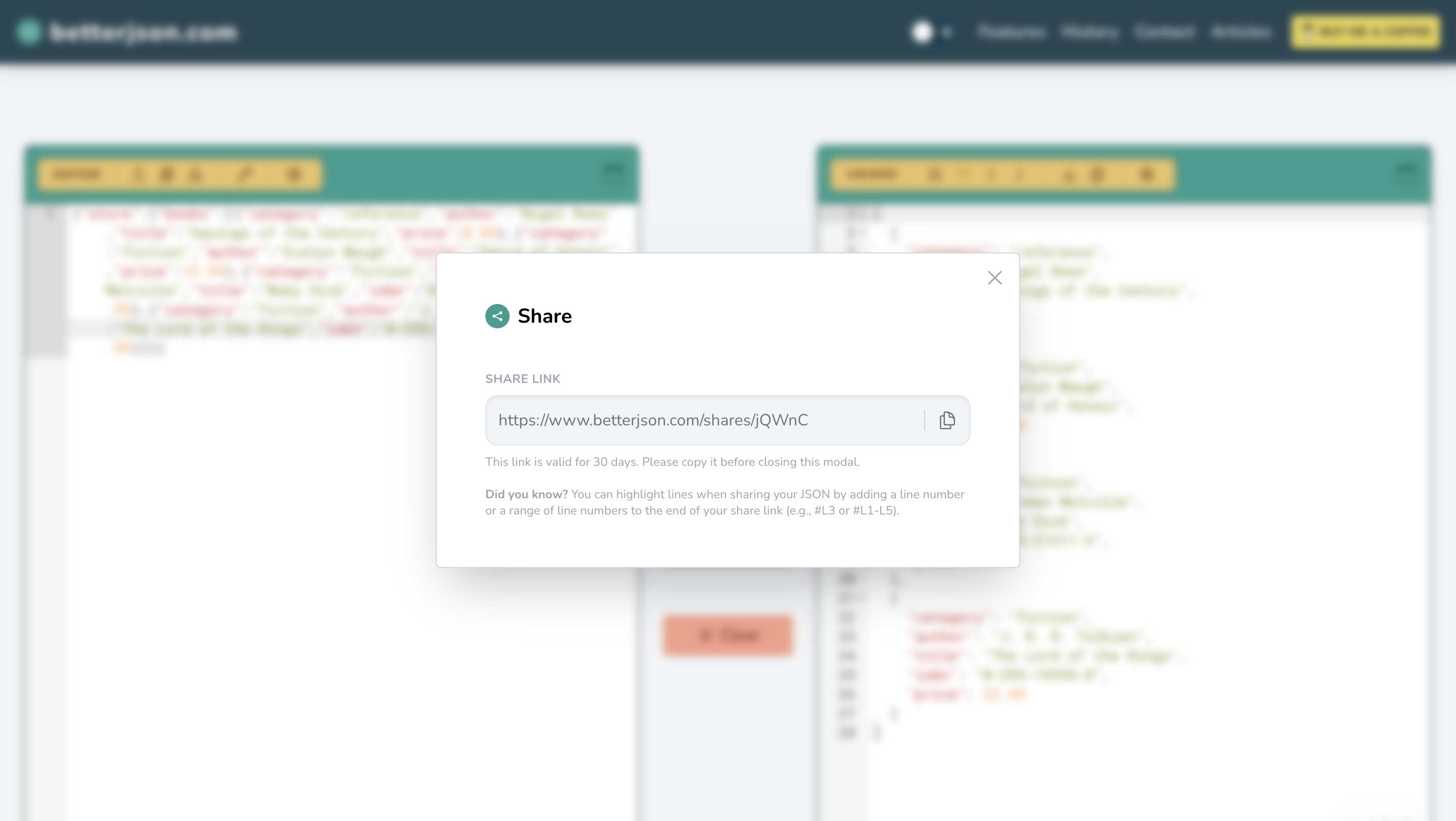 betterjson.com Share Link