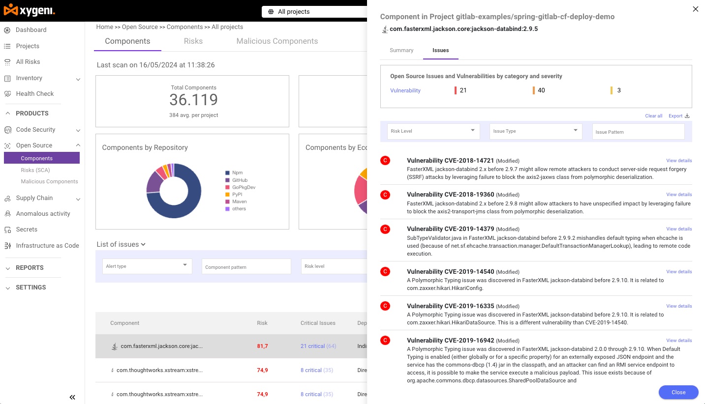 Xygeni.io OSS Components