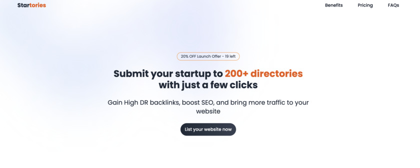 Startories Landing Page