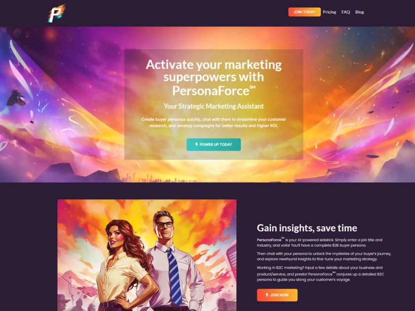 PersonaForce.ai Landing Page