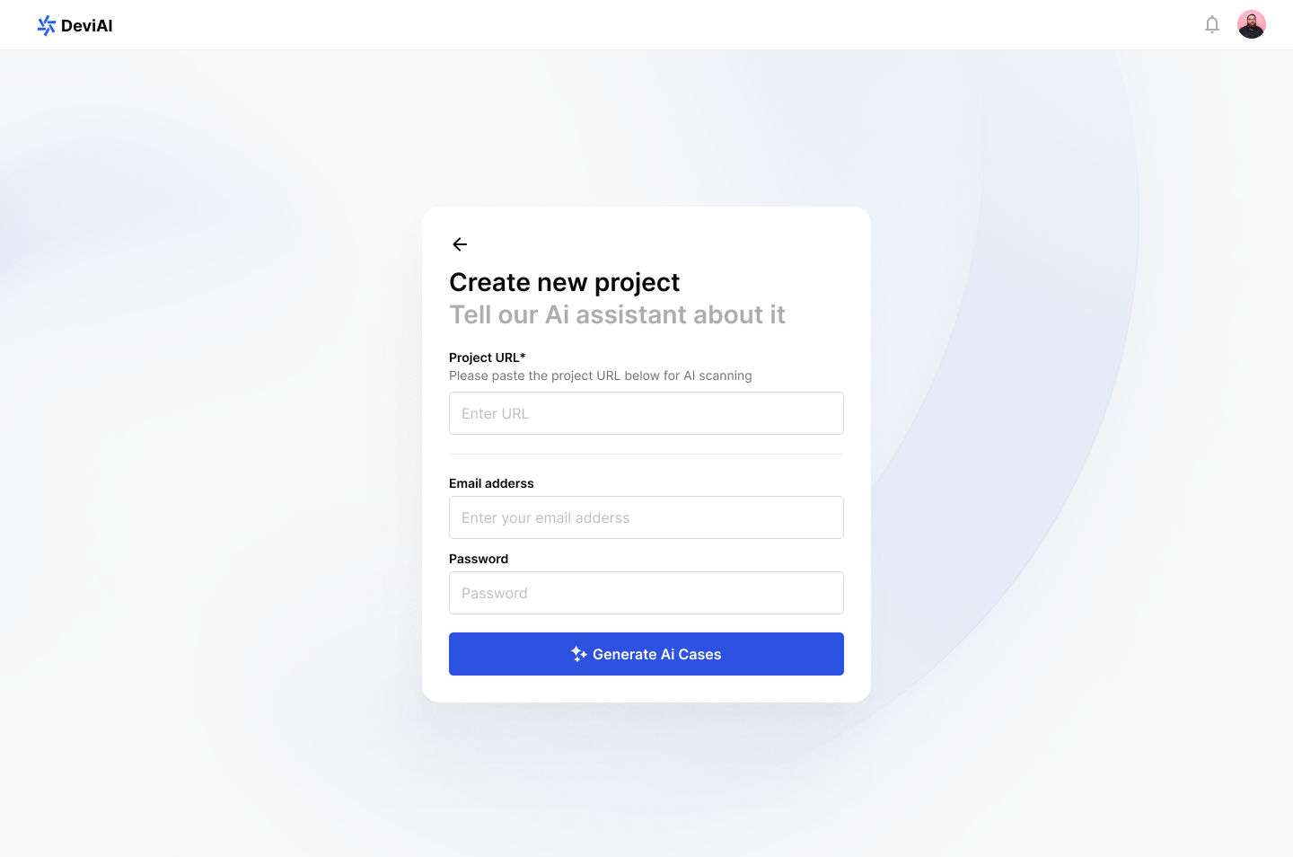 Owlity.ai Create a project