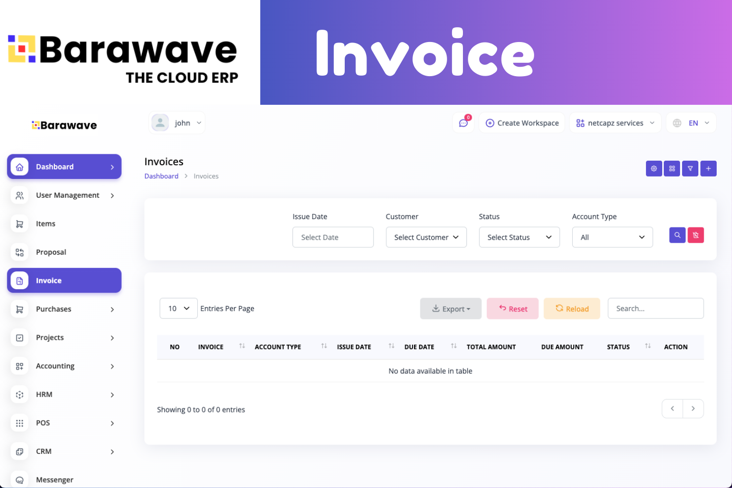 Barawave Invoice
