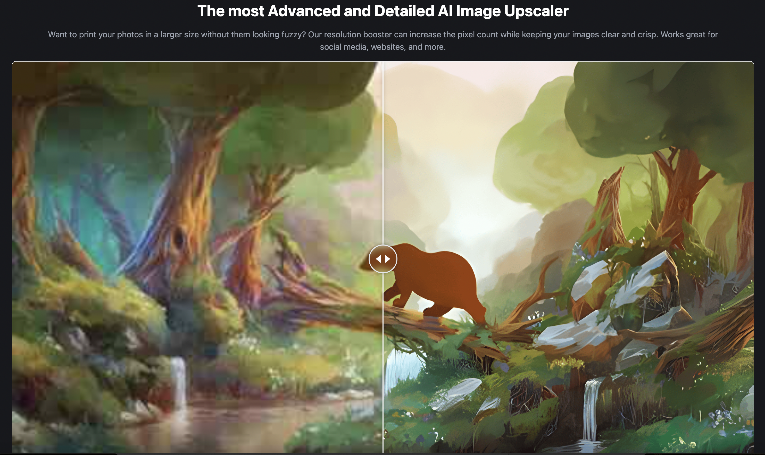 imageUpscaler.io AI image upscaler