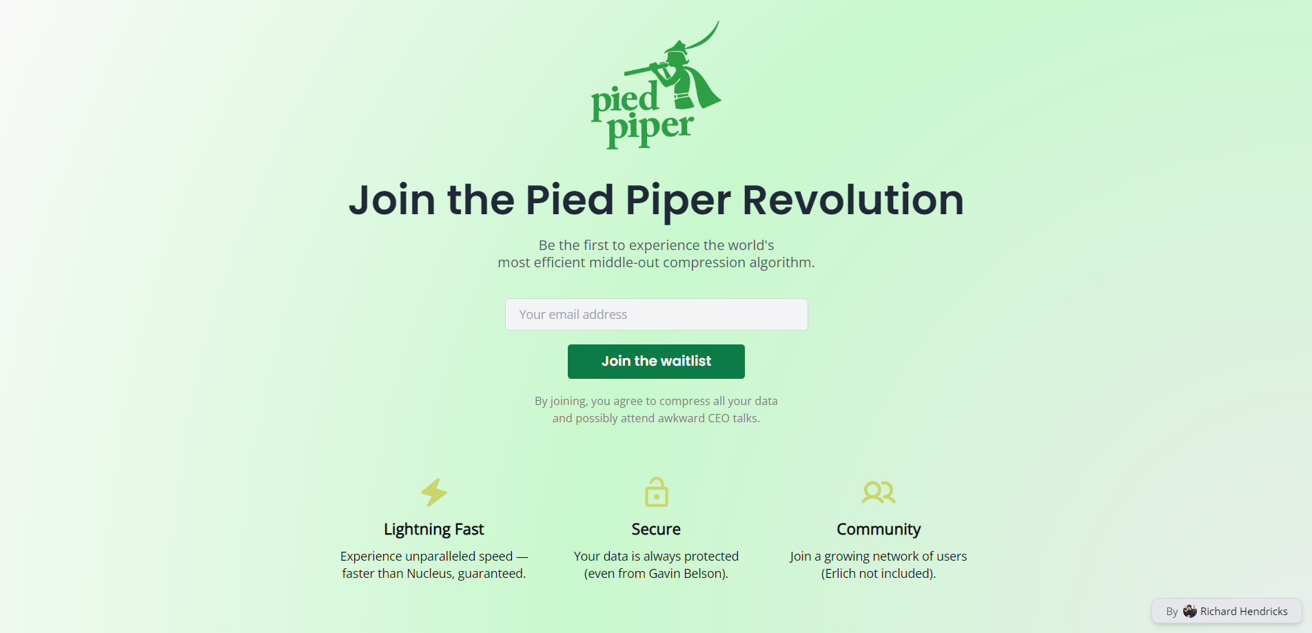 Waitlister.me Waitlist landing page