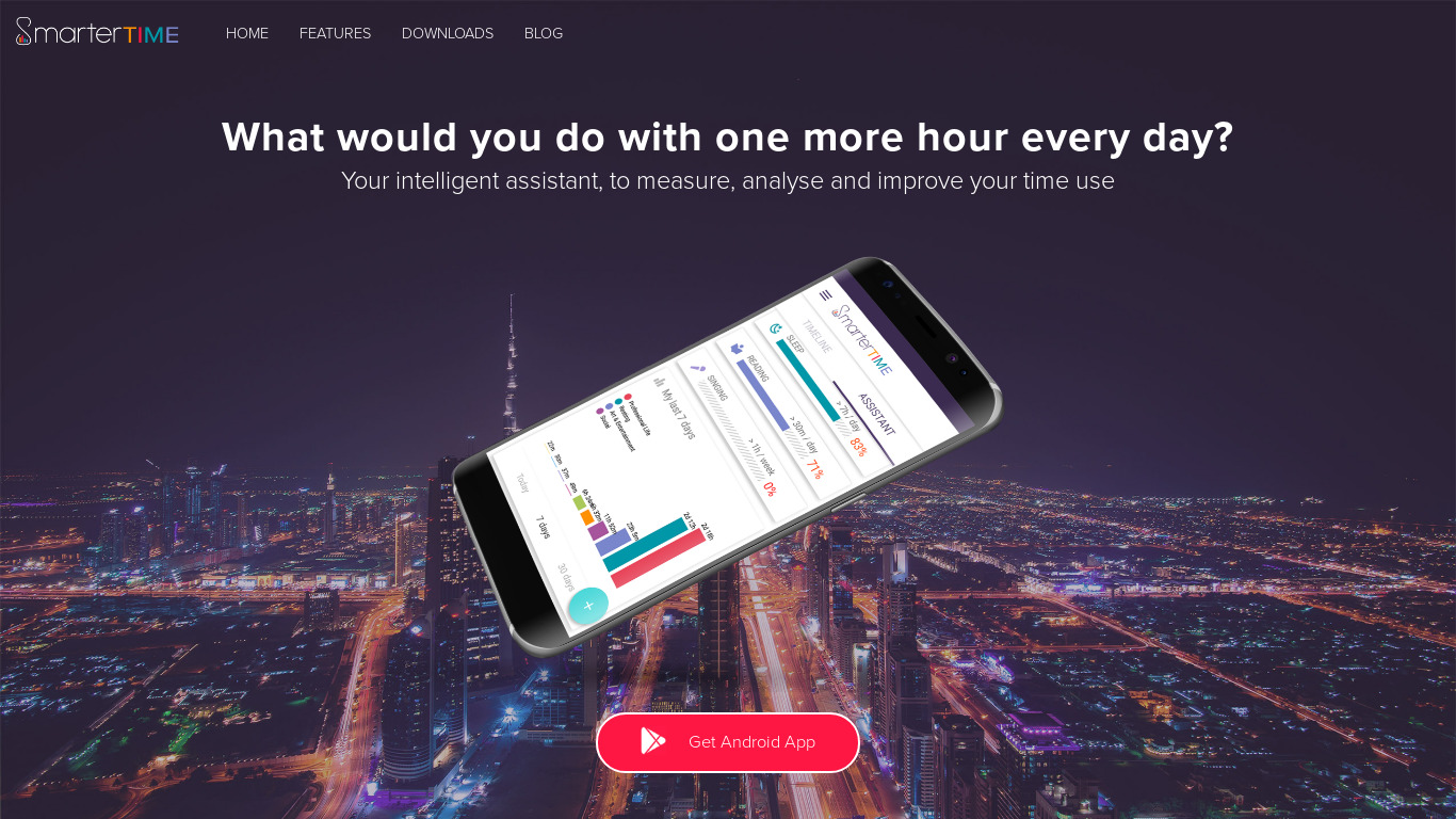 Smarter Time Landing page