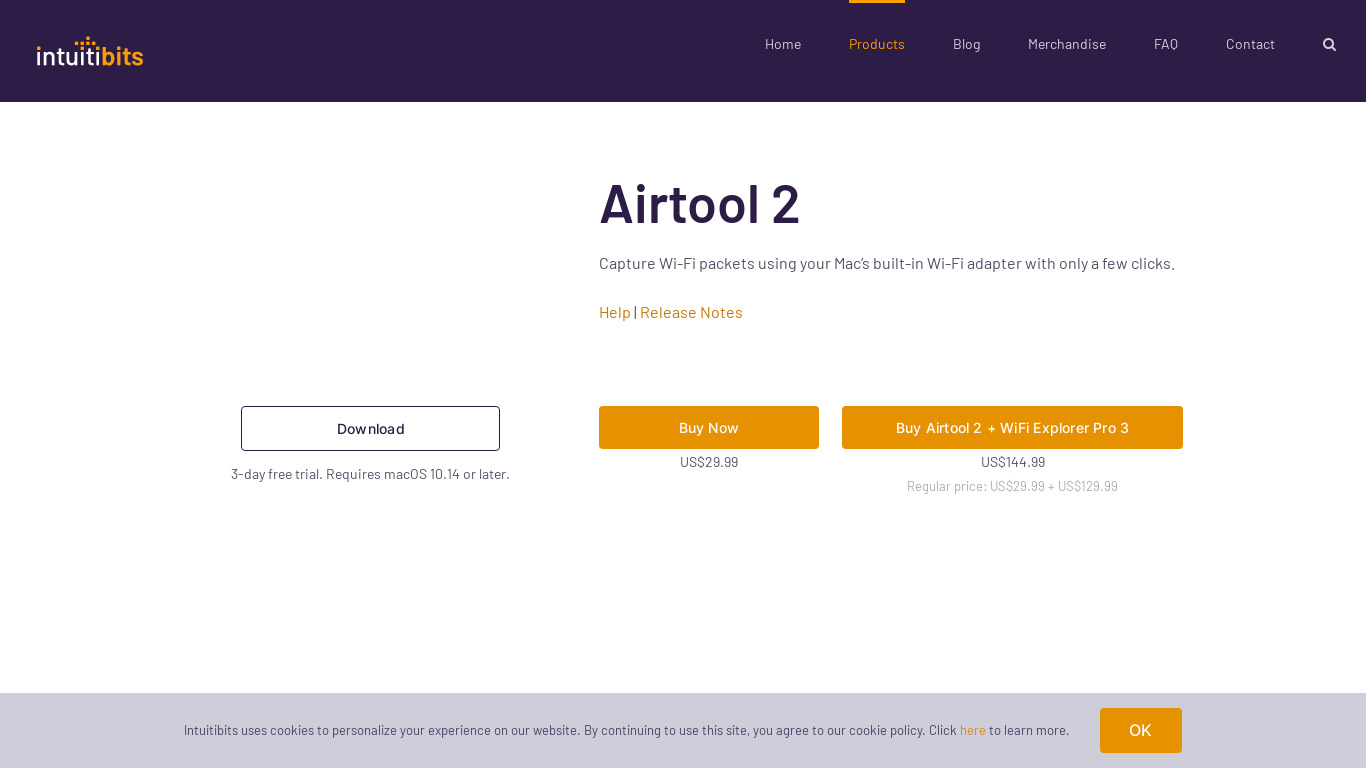 Airtool Landing page