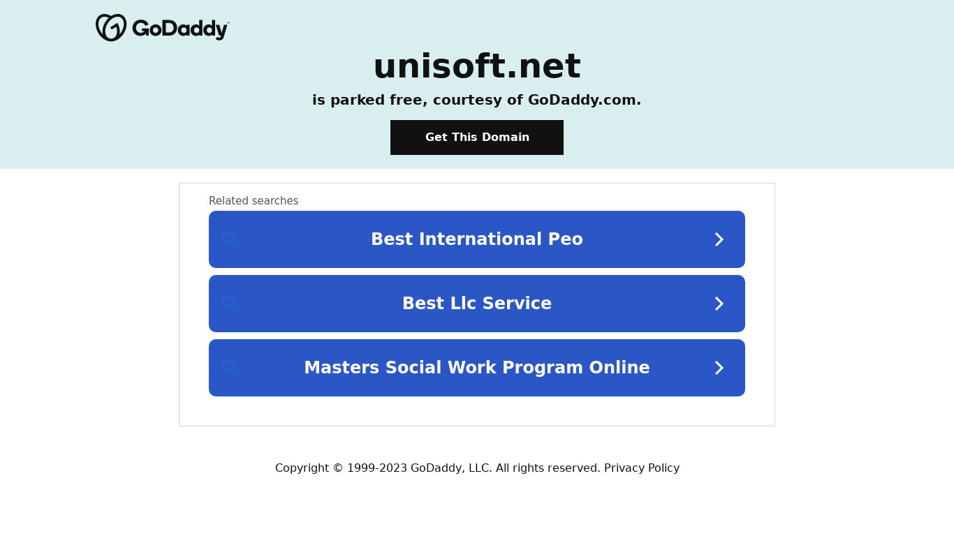 Unisoft ERP Landing page