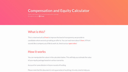 Equity Calculator image