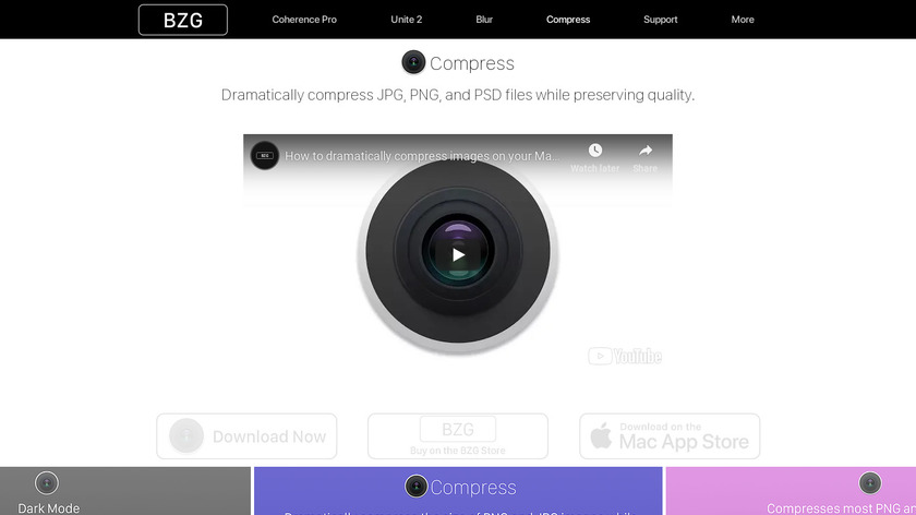 Compress for macOS Landing Page