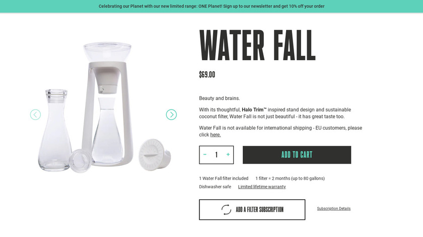 Water Fall by KOR Landing Page