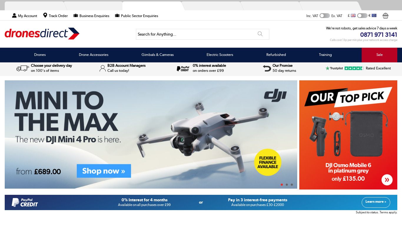 Umbrella Drone Landing page