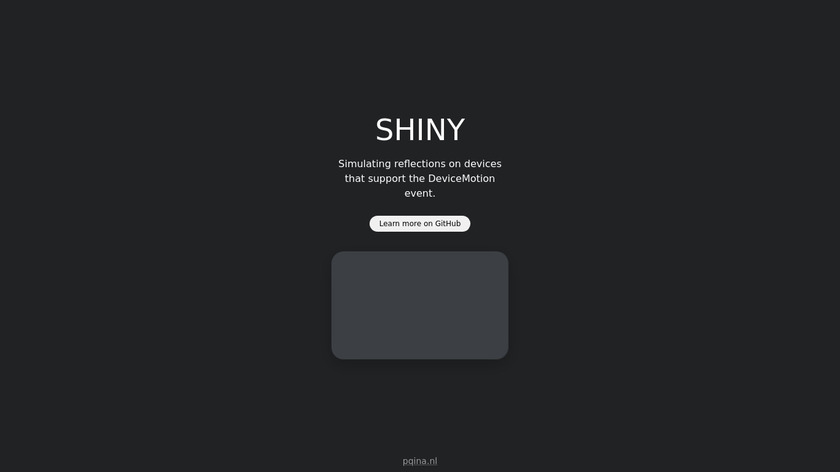 Shiny.js Landing Page