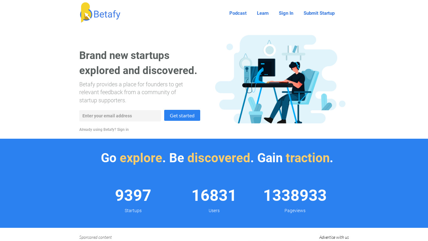 Betafy Landing page