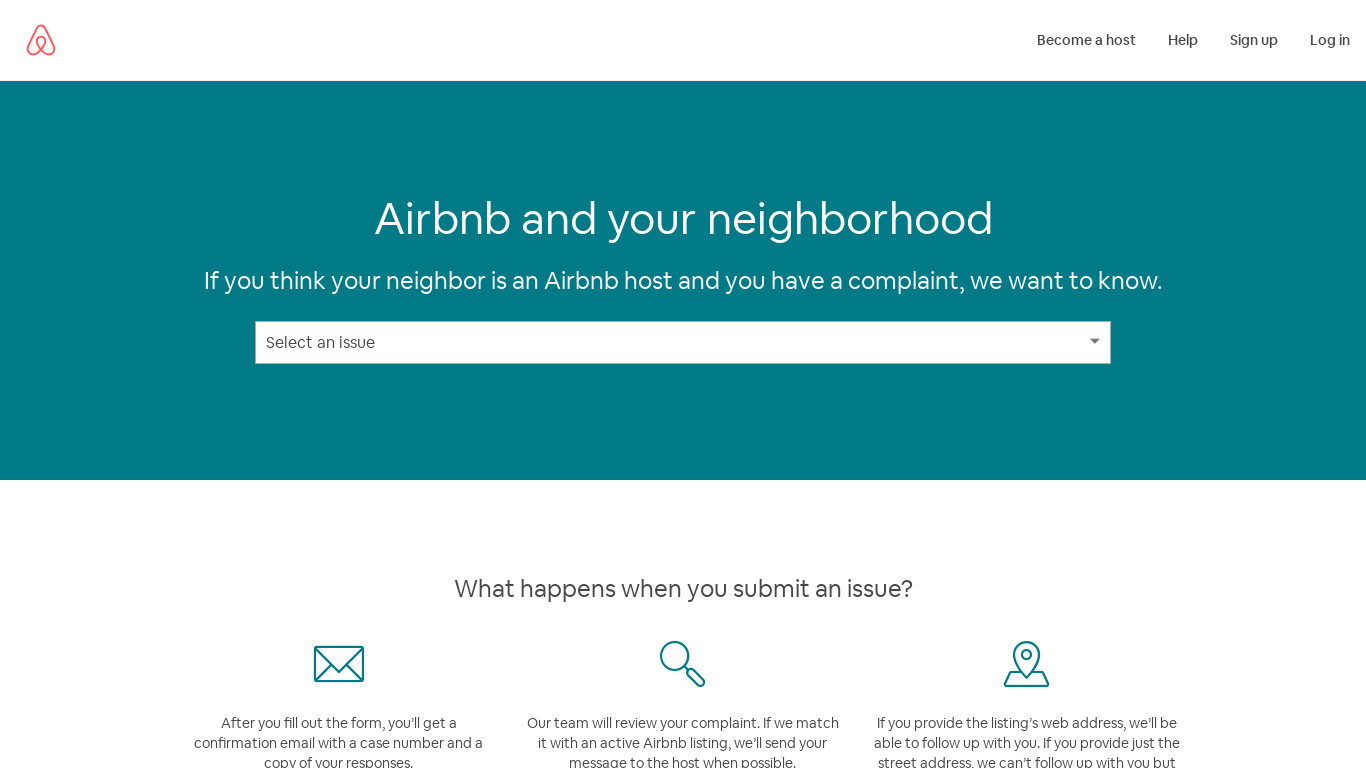 Airbnb Neighbors Landing page