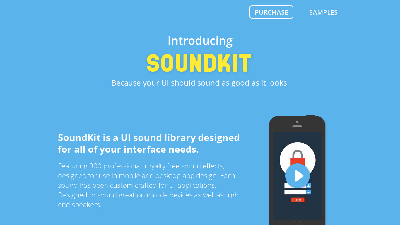 Soundkit Landing page