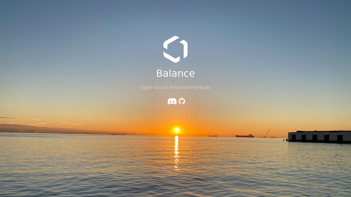 Balance Manager Landing page