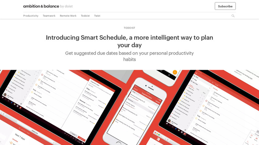 Todoist Smart Schedule Landing Page