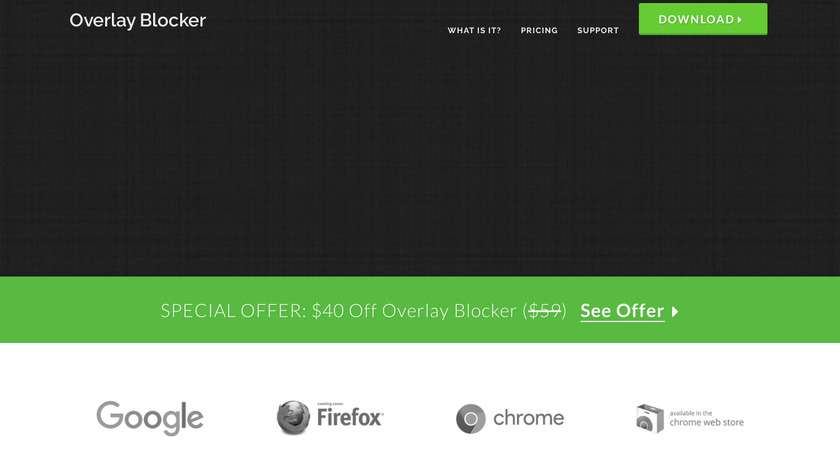 Overlay Blocker Landing Page