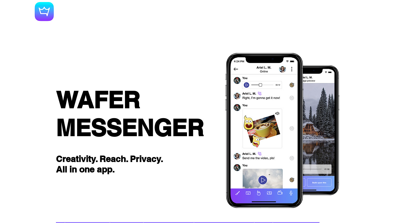 Wafer Messenger Landing page