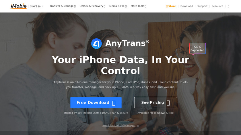 AnyTrans 7 Landing Page