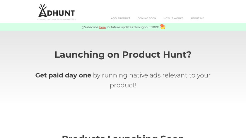 ad-hunt.com Adhunt Landing Page