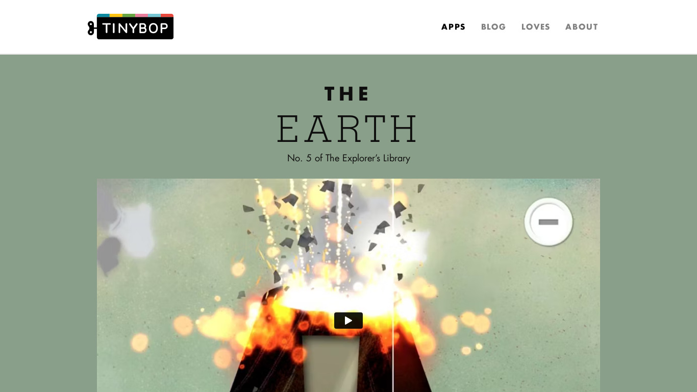 The Earth Landing page