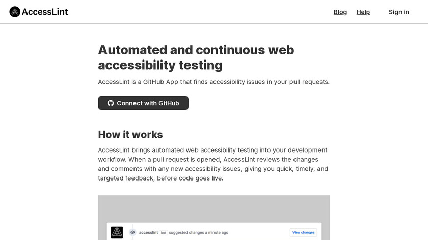 AccessLint Landing Page