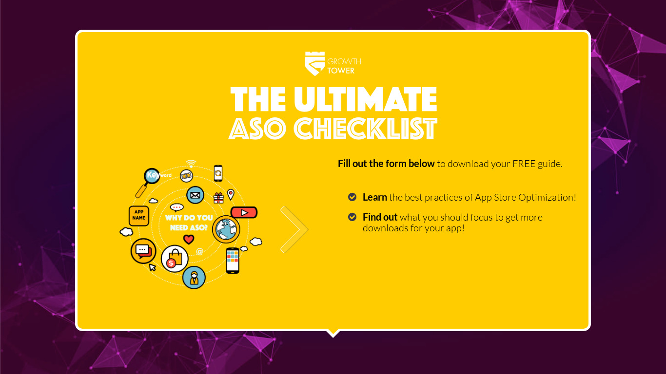 The Ultimate ASO Checklist Landing page